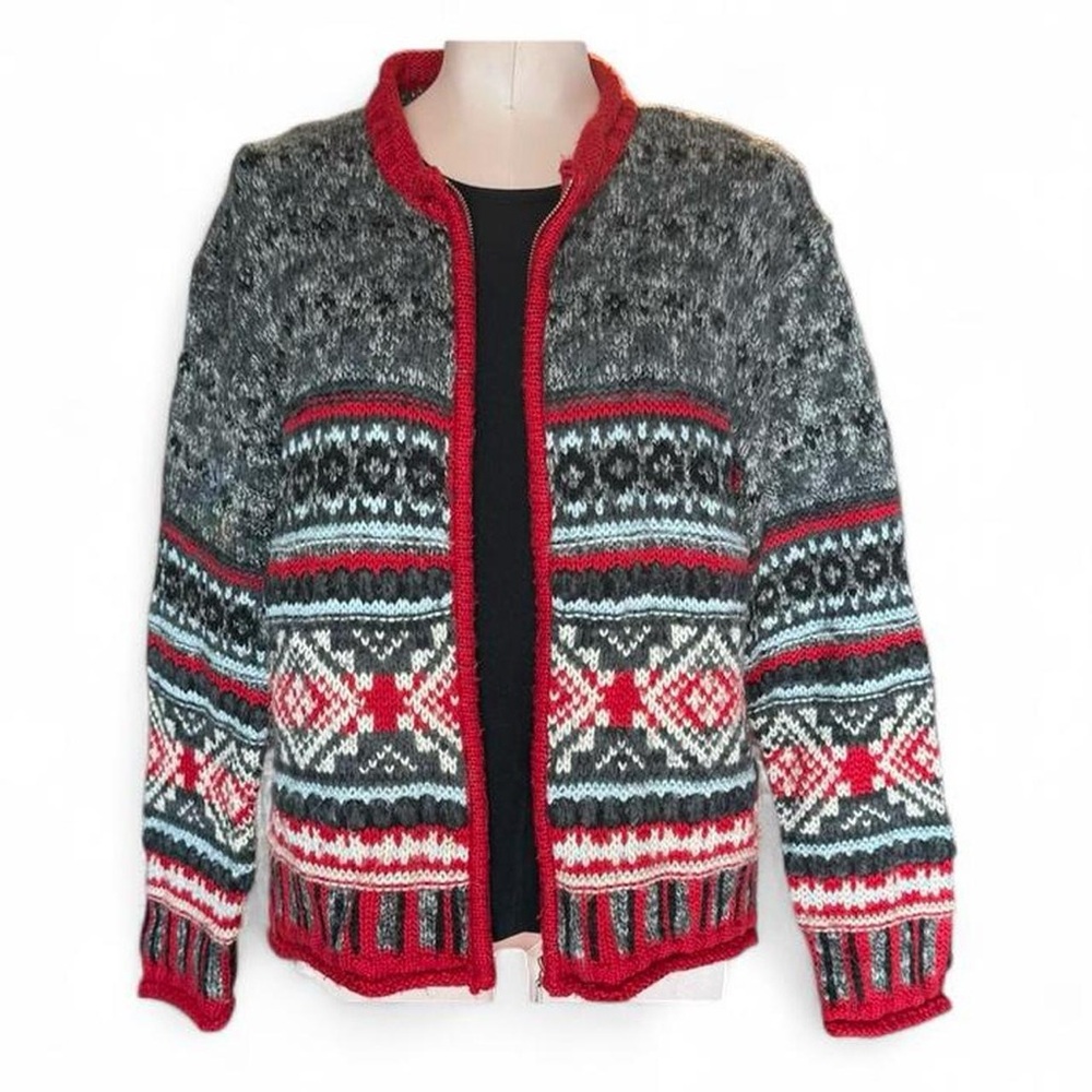 Vintage Tangents Nordic Fair Isle Wool Blend Sweater